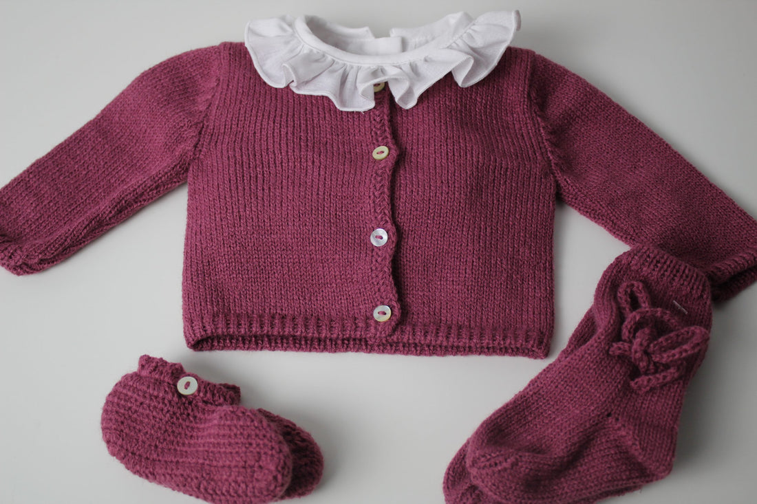 Chaqueta lana rosa fresa