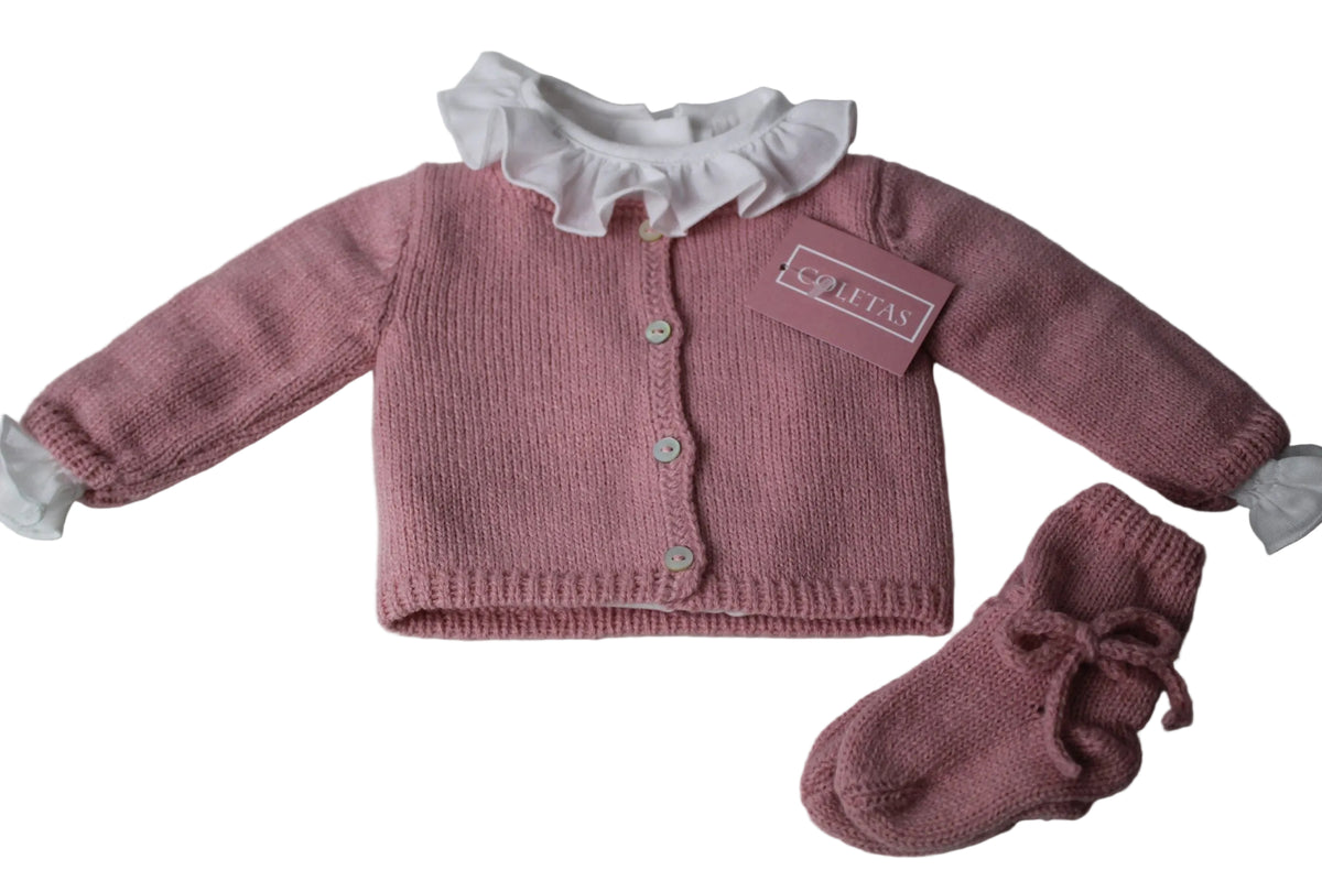 Chaqueta lana rosa viejo