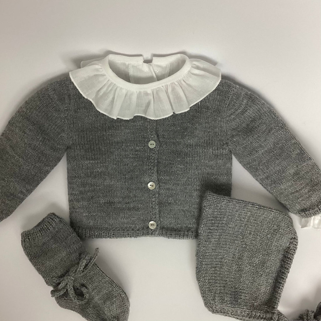 CHAQUETA LANA GRIS MEDIO